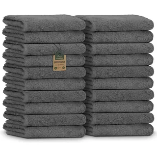 NatureMark Handtuchset 30 x 50 cm grau 20 St.