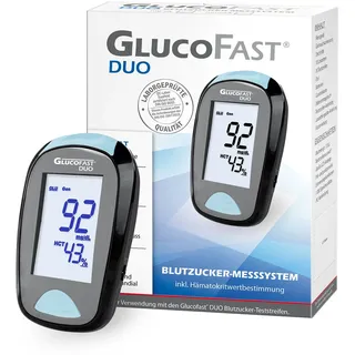 Glucofast® Duo Blutzuckermessgerät Starterset inkl. Teststreifen und Lanzetten (mg/dL) Gerät 1 St