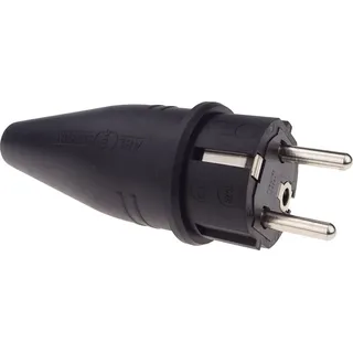 ABL Gummi-Schuko-Stecker 1419190 schwarz bis 3 x 1,5mm