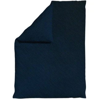 Schlafgut Bettdeckenbezug , Schwarz, Dunkelblau , Textil , Farbverlauf , 155x220 cm , Textiles Vertrauen - Oeko-Tex®, AZO-frei, Bsci, Oeko-Tex® Standard 100 , pflegeleicht, atmungsaktiv, bügelleicht, schadstoffgeprüft, weiche und anschmiegsame Oberfläche, dicht gewebtes Garn , Heimtextilien, Bettwäsche & Leintücher, Bettwäsche, Satin-Bettwäsche