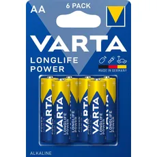 Varta LONGLIFE Power AA Blister 6 (6 Stk., AA, 2960 mAh), Batterien + Akkus