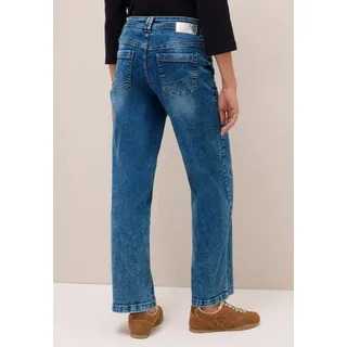 Cecil Damen 3716199 Wide Leg Jeans, mid Blue Used wash, 30