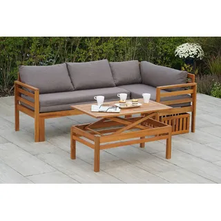 MERXX Gartenlounge-Set »Brasilia« 9 Stk. tlg. inkl. Auflagen, beige