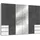 Drehtürenschrank Level 300 x 216 x 58 cm Weiß/Grau