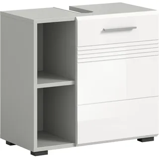 xonox.home Waschbeckenunterschrank Copa ca. 60x56 cm x 56 cm x 32 cm Grau-Weiß