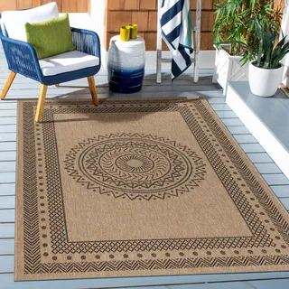 Dhaka Shapl teppich indoor/outdoor rechteckig 120x170cm jute schwarz - Schwarz