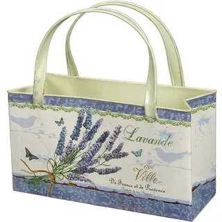 Ambiente Haus Übertopf »Lavendel - Tasche aus Metall«, beige
