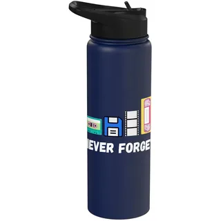 Lustig, vergiss niemals die 1980er Jahre, VHS-Diskette, Retro-Tech Stainless Steel Insulated Water Bottle