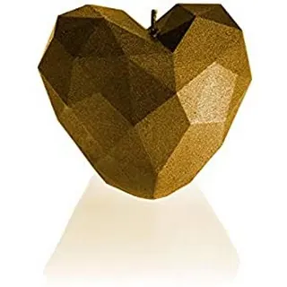 Candellana Kerze Herz Low Poly, Höhe: 7,8 cm, Handgemacht in der EU