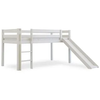 Betten-ABC Hochbett Bubema Sam 90 x 200 cm Buche massiv lackiert weiß