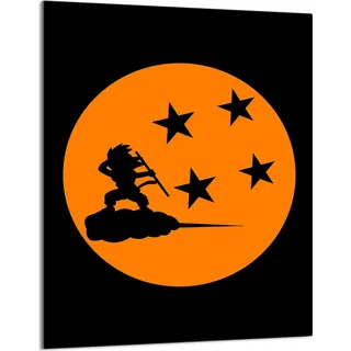 Herdabdeckplatte 40x52 Glaskeramikkochfeld Abdeckung Spritzschutz Glasplatte Deko Schneidebrett, Anime Orange