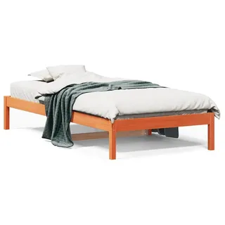 vidaXL Tagesbett ohne Matratze Wachsbraun 80x200 cm Massivholz Kiefer - Braun