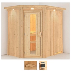 Bild Sauna »Clara«, (Set), ohne Ofen beige