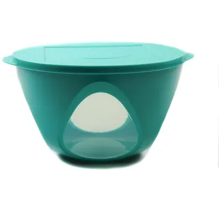 TUPPERWARE Mediterrano 4,3 L türkis Schale Servierschale mit Sichtfenster + SPÜLTUCH - Türkis