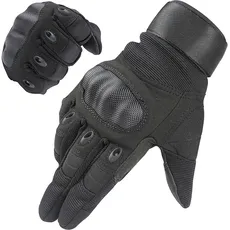 HIKEMAN Handschuhe für Männer und Frauen Touch Screen Hart Knuckle Handschuhe für Outdoor Sport und Arbeit geeignet für Radfahren Motorrad Wandern Klettern Lumbering Heavy Industry... (Black, M)