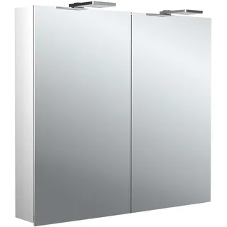 emco flat 2 style LED-Lichtspiegelschrank mit Aufsatzstrahlern, 2 Türen, 800x711x113mm, 979706303
