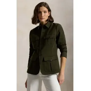 Polo Ralph Lauren für Damen. 211A93159001 Funktionelle grüne Ponte-Strickjacke (38), Lässig, Polyester