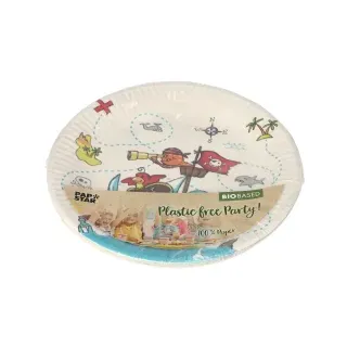 Papstar Pappteller Piratencrew, Einwegteller Durchmesser 23cm 10 Stück