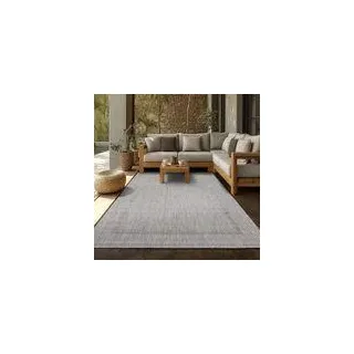 Outdoor Teppich,Unicolor - Einfarbig,Teppiche im modernen Stil,Küche, Balkon, Terrasse, Garten, Picknick Größe: 240 x 340 cm - Silber