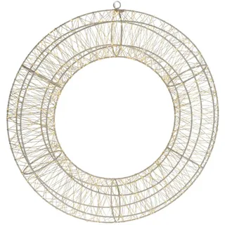 Home Styling Collection Weihnacht Ring 50 cm , Goldfarben , Metall , 8x50x50 cm , Dekoration, Weihnachtsdekoration