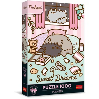 Trefl Premium Plus Quality - Pusheen Puzzle 1000 Teile, Puzzleserie mit beliebten Charakteren, für Erwachsene und Kinder ab 14 Jahren