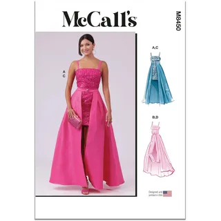 MCCALLS M8450AA Damen Kleid Jumpsuit und Überrock AA (38-42-44-46)