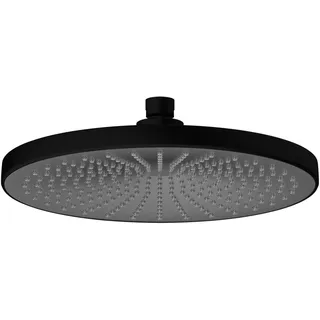 Wenko Regenduschkopf Ultimate Shower, Schwarz/Grau Ø 25 cm mit Softrain-Funktion, 284 Düsen für sanftes und intensives Wasser, mit 1⁄2“ Universalanschluss, für Durchlauferhitzer geeignet,