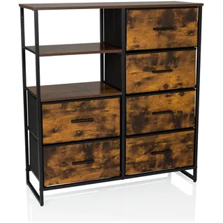 hjh living Kommode RAGALA - Sideboard für Wohnzimmer Schlafzimmer Flur, Räuchereiche