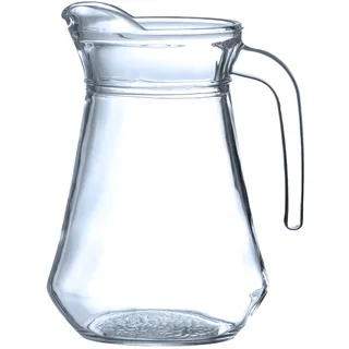 HENDI Glaskrug, mit ergonomischem Griff, Ausguss, Krug, Wasserkrug, Karaffe, Wasserkaraffe, Glaskaraffe, Glaskanne, 1,3L, ø103x(H)210mm, Glas, Transparent