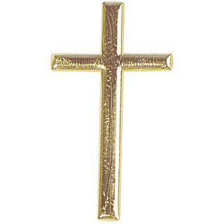 Rayher 3120906 Wachsmotiv Kreuz, gold, 4 cm, Btl. 1 Stück, Kreuz aus Wachs, Wachs zum Kerzen verzieren, Verzierwachs, Wachsmotiv für Kommunionkerzen, Hochzeitskerzen