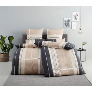 H.I.S. Golfi Gestreift Grau 155 x 220 cm + 2 x 80 x 80 cm