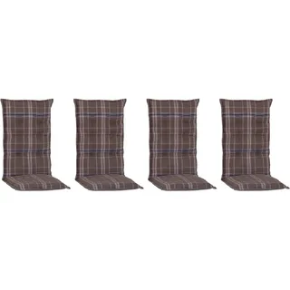 Beo Sitzauflage Hochlehner Brilon 4er-Set Karo Braun kariert