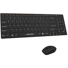 Esperanza WIRELESS SET 2.4GHZ USB LIBERTY BLACK - Tastatur & Maus Set - Schwarz