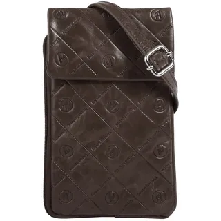 Umhängetasche BRUNO BANANI, Damen, Gr. B/H/T: 13cm x 20cm x 3cm onesize, braun, Leder, leicht glänzend, unifarben, Taschen Umhängetasche, echt Leder