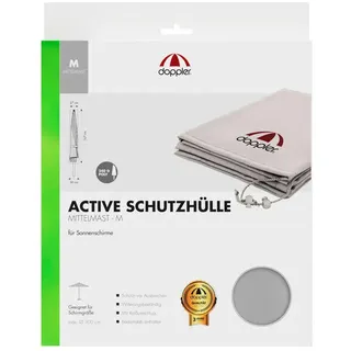 Doppler Schirmhülle , Hellgrau , Textil , 30x27x167 cm , witterungsbeständig , Sonnenschutz, Sonnenschirmhüllen