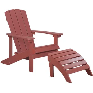 Beliani Gartenstuhl 75 x 88 x 88 cm rot