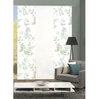 HOME WOHNIDEEN Schiebegardine HOME WOHNIDEEN "3er SET" Gr. 1, grün, B:60cm H:245cm, Polyester, Gardinen, Schiebevorhang Digidruck 3er Set AYLA