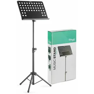 Höhenverstellbares Orchesterpult mit Lochblech-Notenauflage (Höhe von 70 bis 110 cm einstellbar)