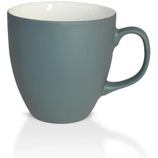 Mahlwerck Jumbotasse BIG, große hochwertige Porzellan-Kaffeetasse mit matter Oberfläche, moderner Kaffeebecher mit Henkel 600 ml, Urban Grey, grau