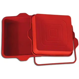 silikomart | SFT306 Silikon-Kuchenform SQUARE, antihaftbeschichtet, 1er Pack Kuchenform mit Safe Ring, 228 x 228 mm, h 50 mm, Volumen 2,3 l, Made in Italy