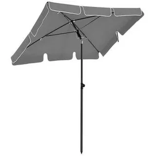 Modante Sonnenschirm , Grau, Schwarz , Textil , 180x125 cm , höhenverstellbar, lichtecht, Knickgelenk , Sonnenschutz, Sonnenschirme