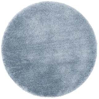 Snapstyle Luxus Hochflor Shaggy Teppich Dream Rund , Blau , Textil , Rund , 100x100 cm , Teppiche und Böden, Teppiche, Hochflorteppiche & Shaggys