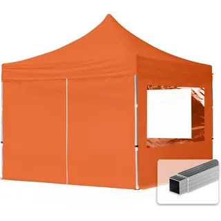 Faltpavillon Economy 3 x 3 m inkl. 4 Seitenteile orange 59012