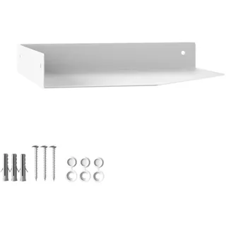 SOTECH Wand-Eckregal Hover-IX 200 x 200 x 30 mm weiß Wandmontage Wohnzimmer | Bücherregal inkl. Befestigungsset für Bad Küche oder