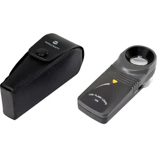 TOOLCRAFT 1303080 Handlupe mit LED-Beleuchtung Vergrößerungsfaktor: 15 x Linsengröße: (Ø) 20 mm