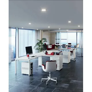 Eckschreibtisch Computertisch Arbeitszimmer Büromöbel Computermöbel 3 tlg. Set - Weiß