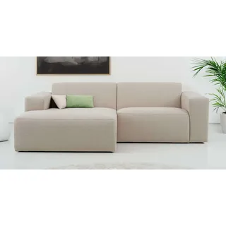 otto home »Koa, 228 cm, L-Form, Modulsofa in Cord, Chenille, Struktur, Webstoff« Designsofa, weicher Lounge-Sitzkomfort, Welleunterfederung, bodentief