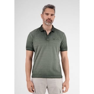 Lerros Poloshirt gestreift in Strukturqualität - Chilled Olive S