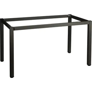 Metallrahmengestell mit quadratischem Bein, NY-A057/K, Bein mit einem Querschnitt von 5x5 cm, Abmessungen 116x66x72,5 cm, Schwarz - Schwarz