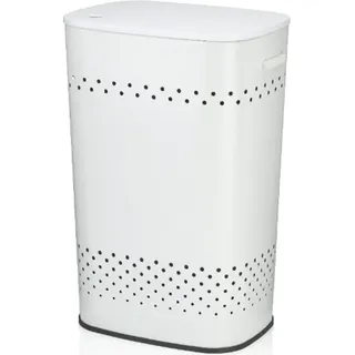 Kela Sitz-Wäschebox Malaga Metall weiß 39,5x29,5x57,5cm